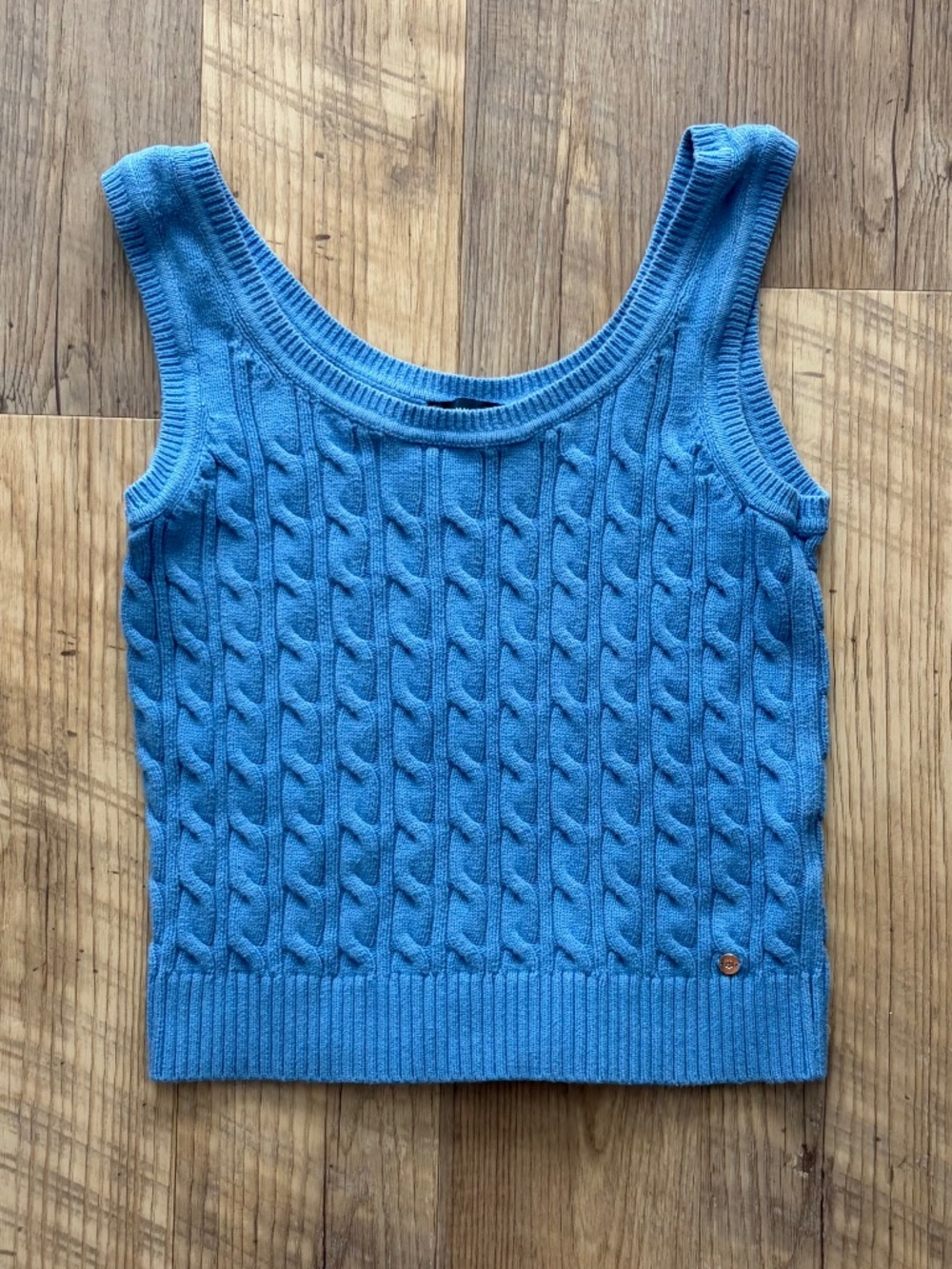 Tommy Hilfiger Women's Cotton Cable-Knit Sweater Tank Top